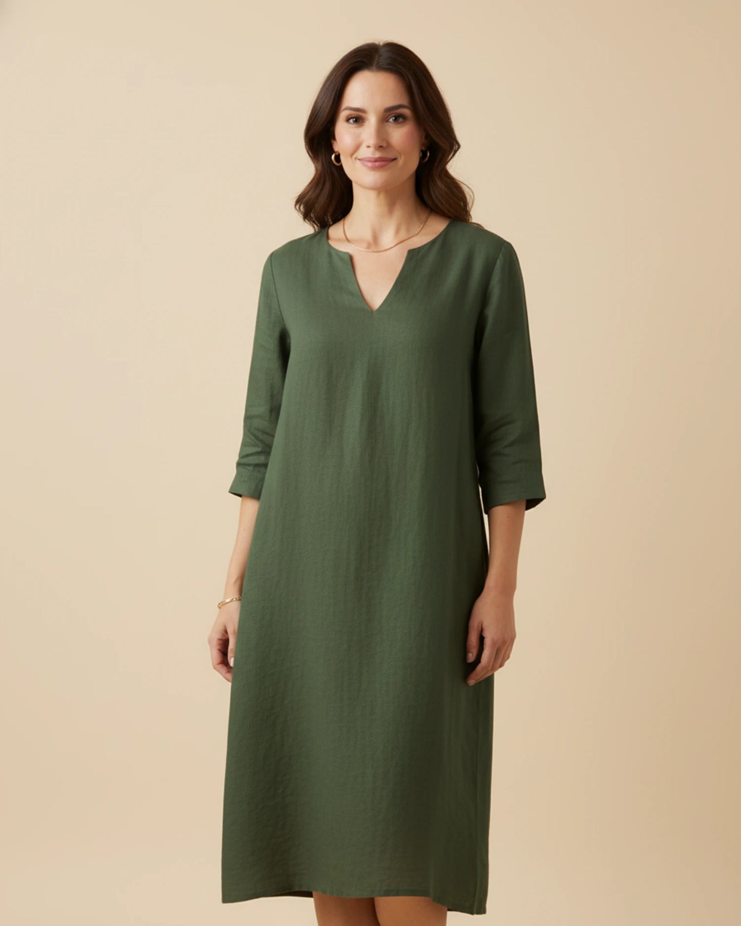 Women's V-Neck Summer Midi Dress image